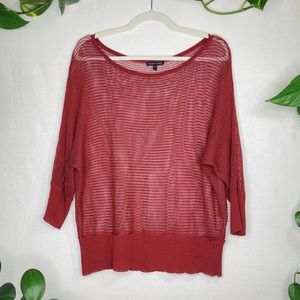 Eileen Fisher Red Knit Top